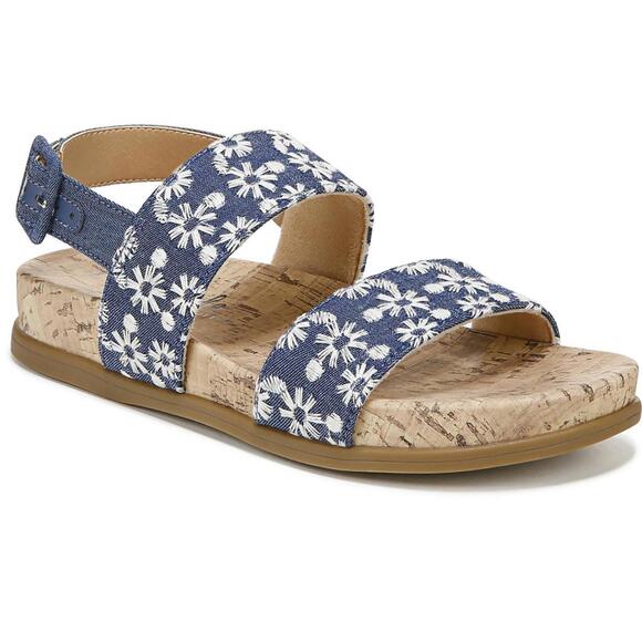 LifeStride Womens Holiday Faux Leather Footbed Slingback Sandals Shoes 9 - Picture 1 of 1